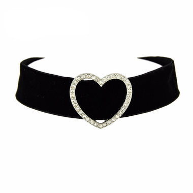 Black Jewelry Court Style Velvet Choker