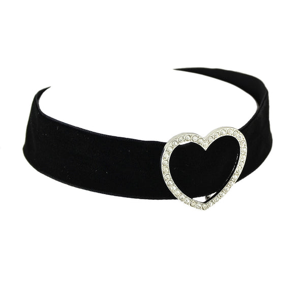 Black Jewelry Court Style Velvet Choker