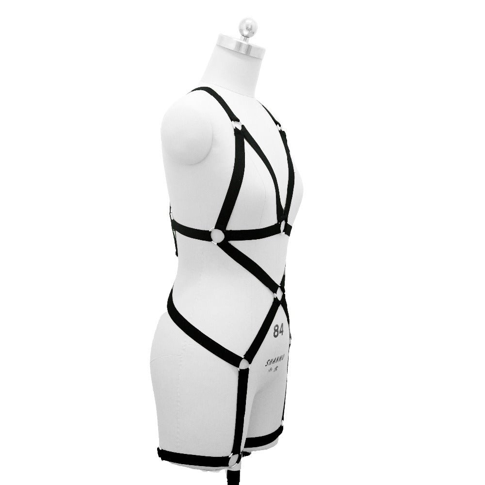 Black Garter Upper Body Strap - Gothic Fashion Exchange Black Garter Upper Body Strap - Gothic Fashion Exchange